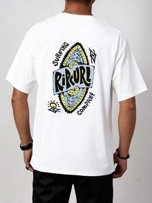 Men's Fashionable Short Sleeve T-Shirt, Essential For Beach In Summer - White - View 2