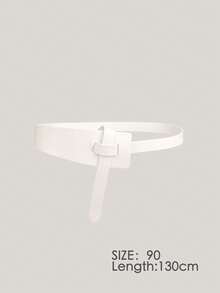 1pc Women's Versatile Waist Belt, Soft & Fashionable Knotted Wide Waist Cincher For Coats & Dresses - Diagonal Knot Waist Belt - View 13