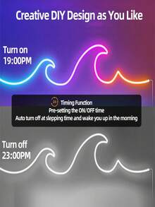 1m/2m/3 Meters/4m/5m Flexible LED Neon Light, With 44-Key Remote Control, USB Power Switch Dimmable, Suitable For Bedroom, Living Room, Display Cabinet, Bathroom Mirror Backlight, Home Decor And Party Atmosphere - Colored Light - View 9