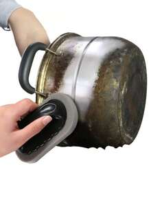 Cepillo abrasivo de diamante para limpieza, productos de limpieza reutilizables y otros suministros de limpieza que incluyen cepillos esponja para limpiar fondos de ollas, esponjas antioxidantes, esponjas para platos, paños de limpieza, limpiadores resistentes y herramientas de limpieza. - Pincel de mango marrón - Ver 10