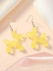 可爱夜光3D气球狗树脂设计耳坠，趣味礼物，多种夜光颜色，女士珠宝配饰，适合日常佩戴、送礼、音乐节、度假、马戏团场景等场合。 - 淺藍色 - 查看 22