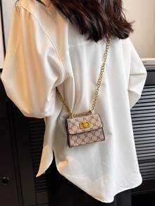 Mini Square Bag, Geometric Pattern Chain Turn Lock, PU Valentine's Day Gift, Beach Bag, Vacation Essential, Cruise Must-Have. Perfect For Commuting, Classes, Shopping, Travel, Dates, Beach Outings, Seaside Getaways, Holidays, And More. Handbag, Women's Tote Bag, Travel Bag, Women's Tote Bag, Women's Fashion Backpack, Beach Bag, Beach Tote Bag, Women's Beach Accessories, Luggage, Women's Clutch, Women's Shoulder Bag, Women's Multi-Function Backpack, Messenger Bag. Travel Essentials, Air Travel Must-Haves. New Year Gifts, Women's Gifts. - 彩色 - 查看 4