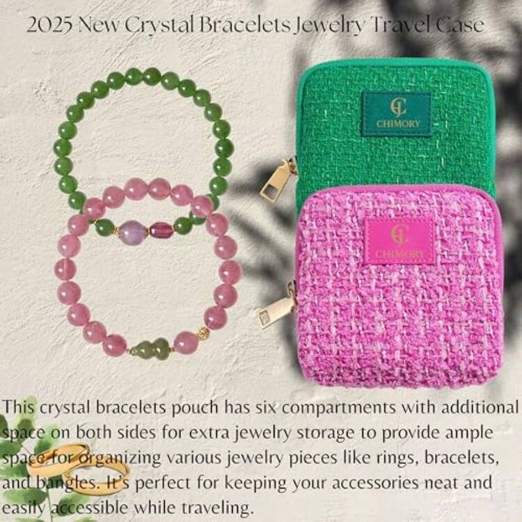 Jewelry Boxes - Vải Tweed Hồng Nóng-B - Xem 1