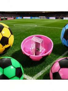 1 Set 1pc European Cup Football Shaped Pencil Sharpener, Pencil Sharpener, Pencil Eraser, Student Notebook Pencil Eraser Tool, Office & School Supplies, Cute Single Hole Plastic Pencil Sharpener, Stainless Steel Blade, Student Stationery Gift, Pencil Sharpener - Quick And Sharp - Multicolor - View 7