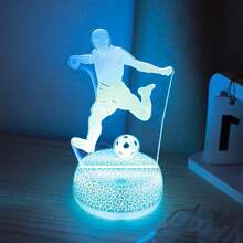 1pc Modern Style Football Multicolor Night Light, Suitable For Desktop Decoration Lamp In Various Room Types - Home Decor, Adding Holiday Atmosphere, Perfect Gift Choice For Birthday Party And Festivals, Interesting Design, Football Fan Gift, Compact Design, Decorative Lamp, Ambient Lighting, Room Decor - Play Soccer - View 8
