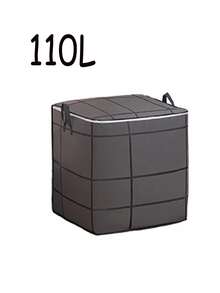 1pc Foldable Large Capacity Storage Bag, Suitable For Clothes, Household Items, Multi-Functional, Can Be Used As Clothing, Quilt, Dust Bag, Also Suitable For Dorms, With Reinforced Handle, Suitable For Moving, Back To School, Home, Essential Bedroom Item - Grey - View 14