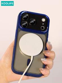 Koolife Luxury Magnetic Phone Case, Equipped With Metal Lens Frame, TPU+PC Material, Supports MagSafe Wireless Charging, Independent Buttons, Lens Protrusion Protection, Precise Cutout Protection, Anti-Drop Protection, Compatible With Iphone 18 Pro/18 Pro Max/17/17 Pro/17 Pro Max, 16/16 Pro/16 Pro Max/16 Plus And 15/15 Pro/15 Pro Max/15 Plus - Blue - View 4