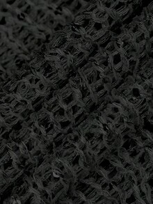 Áo khoác ngoài tay dài dáng rộng Yuwenier Sexy Hollow Out Sheer Sequin Embellished Crochet Cover-Up Bating Long Sleeve Loose Fit Sweater Tops Rave Party For Women Black - màu đen - Xem 8