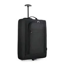 Trolley da cabina leggero da 20 pollici, borsa da viaggio morbida con doppie ruote, omologata per il trasporto in cabina, per uomo e donna. Valigia resistente e impermeabile, perfetta per viaggi di lavoro e vacanze. - nero - Visualizzare 8
