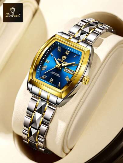 SANDA B355 顶级品牌 30米防水 奢华时尚商务女士石英表 星期日期显示 运动休闲女士腕表