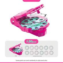 1pc Children's Jewelry Embossing Machine - 120/220 Plastic Diamond DIY Set, Girls Pretend Play Toy, Children's Hair Accessory Toy, Diamond Jewelry Hair Accessory Mold, Backpack Decor, Postcard Pressing Decor, Charm Shaping Tool, Birthday Party Gift Toy For Girls - Multicolor - View 10
