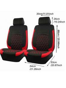 Funda de asiento de coche con estilo deportivo, de poliéster con acolchado y bordado de fútbol, ajuste universal para la mayoría de los coches - 2 asientos delanteros - Ver 7