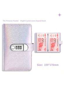 1pc New Shiny Cash Savings Passbook A6 Wallet, Can Hold Bills, Popular Budgeting Notebook - Multicolor - View 3