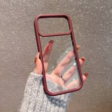 Simple Transparent Acrylic Phone Case Compatible With IPhone 17 Pro Max/17 Pro/17 Air/17/16 Pro Max/16/16 Pro/16 Plus/16E/15/15 Plus/15 Pro/15 Pro Max/11/12/13/14 Pro Max/11 Pro/11 Pro Max/12 Pro/12 Pro Max/13 Pro/13 Pro Max/7 Plus/14 Pro/14 Pro Max/14 Plus Hard Case - Burgundy - View 40
