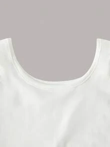 3pcs/Set Girls Casual Cream White Hollow Long Sleeve Top + White Tank Top + Pink Heart Cargo Wide Leg Pants Outfit, Suitable For Summer - Pink - View 3