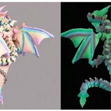 最新款3D打印双角飞龙，带翅膀，多关节灵活，激光渐变潮流模型玩具 - 完美礼物、生日礼物、理想礼物、惊喜礼物、节日礼物、季节性礼物、万圣节礼物、圣诞节礼物、游戏爱好者精致礼物、复活节礼物 - 彩色 - 查看 23