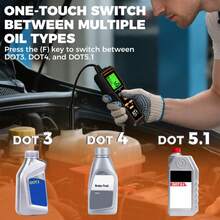 POROMETISTO FT01 Automotive Brake Fluid Tester, Universal For DOT3/4/5.1, Backlit Flexible Probe, Water Content Detection, Automotive Repair Tool, LCD Display, Portable - C - View 4