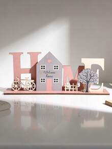 1set Wooden Baby Room Decorative Ornaments, Rustic Wooden Letter HOME Decor, Creative Wooden Craft, English Letter Home Decoration, Office, Living Room, Baby Bedroom Decor, Ideal Gift For Friends, Loved Ones, Perfect For Home, Holiday Parties,Home Decor,Baby Shower Gift,Gender Reveal Gift - Wooden Home - View 5