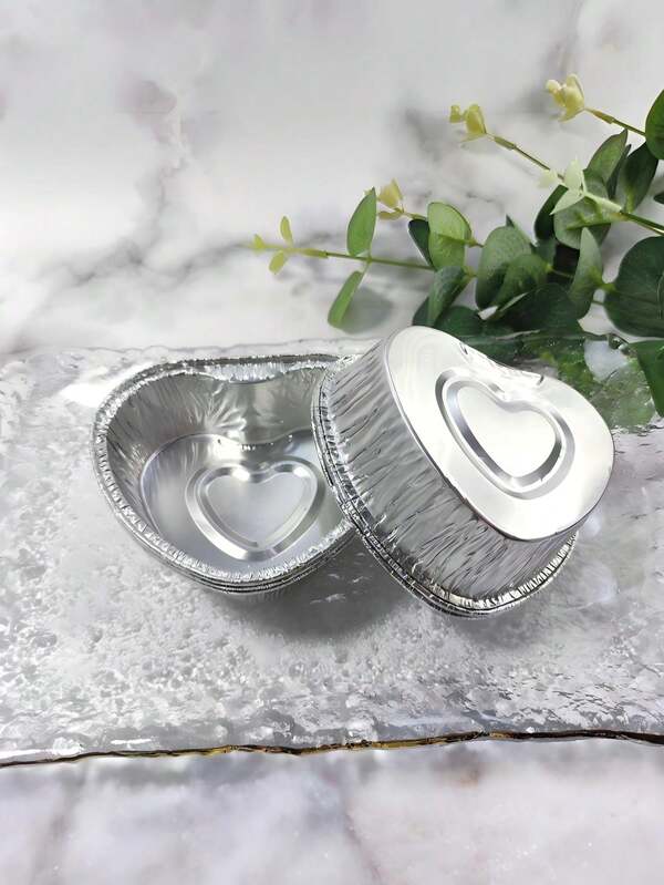 50/100pcs Disposable Aluminum Foil Containers - Household Aluminum Foil Containers Suitable For Baking Eggs And Oysters - Cake Molds, Air Fryer Aluminum Foil Containers - Suitable For Kitchen, Restaurant, School And Bakery.