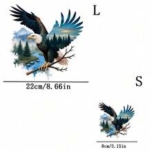 1pc/2pcs/3pcs Durable Long-Lasting Heat Transfer Stickers With Eagle Silhouette Patch, For DIY T-Shirts, Sweatshirts, Jeans, Hoodies, Backpacks, Jackets, Handbags, Pillows - L+S - View 8