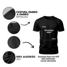 Camiseta 100% Algodão Premium Blusa T-shirt Copa Brasil Time Jogo - Branco - Visão 2