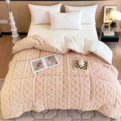 Ultra-Soft Thick Warm Weighted Comforter - Quilted Taffeta Bedspread Suitable For Winter, Spring, Fall | Jacquard Quilted Comforters For & | Machine Washable Weighted Blanket For Single/Double/King Size Beds