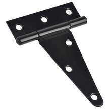 T-Shape Strap Gate Hinges, Sturdy Black Iron Hinges For Wooden Fences And Yard Gates - Black - View 14