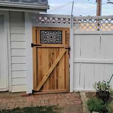 T-Shape Strap Gate Hinges, Sturdy Black Iron Hinges For Wooden Fences And Yard Gates - Black - View 3