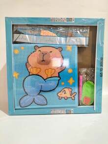 Kits De Pintura Diamantes De Capibara Diy 30x30+20x20 - Azul sirena - Ver 2