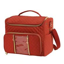 1pc Solid Color Sewing & Knitting Tool Storage Bag, Large Capacity Portable Outdoor Travel Handheld Tool Bag, Sewing Accessories Storage, Handmade DIY Project Storage, Perfect Gift For Sewing & Knitting Enthusiasts And Beginners - Storage Bag - View 11