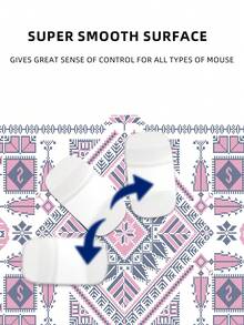 图案桌垫，适用于家庭和办公室的加长型大型鼠标垫、大型游戏鼠标垫、笔记本电脑键盘垫，底部采用防滑橡胶材质，边缘缝合加固。 - 彩色 - 查看 8