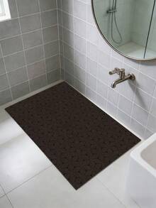 1 Piece Of Dark Gray Geometric Pattern Door Mat, Minimalist Modern Style Design, Rubber Anti-Slip Mats, Bath Rug, Absorbent And Stain Resistant,Room Decor, Kitchen Rug,Suitable For Bath Mat, Kitchen Rug, And Door Mats. - Dark Grey - View 4