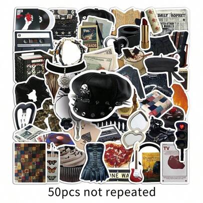 50 pezzi Adesivi stile Y2K, Adesivi urbani Y2K, Regali Y2K, Adesivi retrò, Adesivi anni '90, Regali di San Valentino, Adesivi impermeabili adatti per buste, borracce, computer, laptop, telefoni, bagagli, quaderni, frigoriferi
