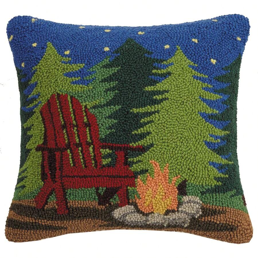 Campfire Scene Hook, 16x16 Throw Pillow - 1PC - Xem 1