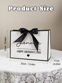 1pc Personalized Bridesmaid Gift Bags, Customize Text,Custom Wedding Gift Bags, Bachelorette Party Bag, Bridal Party Gift Bag, Ribbon Gift Bag,Elegant Gift Bag,Personalized Bridesmaid Gift Bag, Elegant Bridal Party - Multicolor - View 6