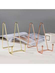 Multi-Function Metal Display Rack - Metal Stand Suitable For Plates, Books, Photo Display - Ideal For Home Decor And Art Display - Multicolor - View 6