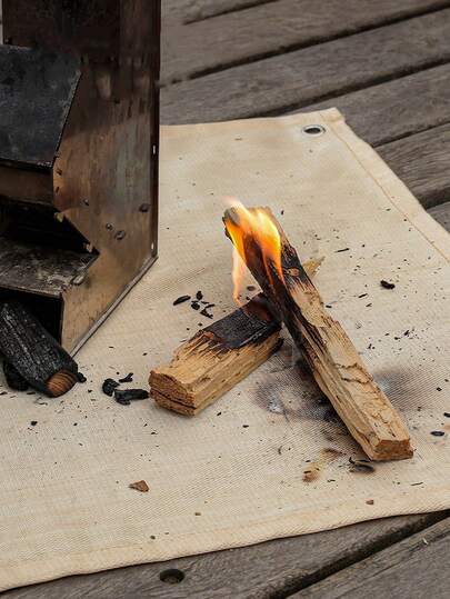 1件装露营阻燃布烧烤防火垫野餐烧烤垫耐高温熨烫阻燃地毯室内外均可使用