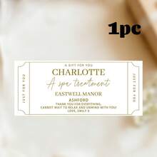 1/3pcs Personalized Golden Ticket Gift Voucher Gold Foil, Customize Text,Personalized Gift Ticket Voucher, Surprise Valentines Birthday Event Bridesmaid Gifts,Personalised Gift Golden Ticket - Gold Foiled Voucher,Surprise Holiday, Event, Gig, Personalised Gift, Birthday Event - A - View 8