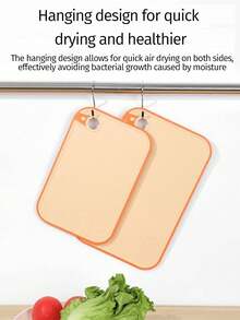 1/3PCS Plastic Cutting Board Set Thickened Cutting Board Cutting Meat Board Kitchen Preparation Board Cooked Food, Raw Food Separation Household Fruit Cutting Board Preparation Board Plastic Cutting Board, Kitchen Supplies - Multicolor - View 5