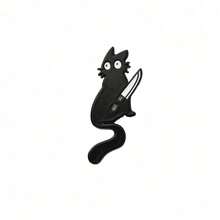 Black Cat Enamel Brooch Custom Decorative Brooches Ornaments Lapel Bag Badges Jewelry Gifts 2025 New Style Pin For Clothes Bag Charm School Kpop Backpack Teacher Supplies Bag Charms Cute Office Accessories Shirts Jacket Christmas Halloween Autumn-Winter Accessories,Suitable For Teens, Youth,Men,Casual, Outdoor, Athletic, Vacation, Graduation Gifts, Birthday, Daily Wear Clothes Pin Funny Teacher Gifts - 黑色 - 查看 5