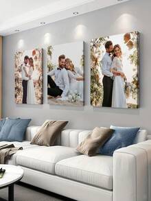 3件套定制帆布墙画,个性化无框海报,温馨室内有框帆布画,婚礼纪念品,婚礼装饰,复活节装饰,母亲节礼物,父亲节礼物,个性化纪念礼物,适用于复活节、婚礼、母亲节、父亲节、情人节、房间装饰,可定制商品,卧室装饰,定制礼物,图片,照片,有框墙画,送给闺蜜的礼物,送给家人的礼物,生日礼物,送给男友、女友、家人、爱人、朋友的礼物,永恒的爱 - 彩色 - 查看 2