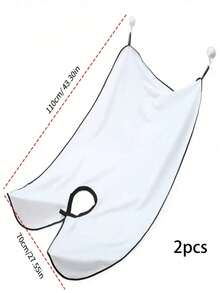 Men's Shaving Apron, Beard Catcher Cape, Face Shaving Care Bib, Adult Shaving Bib, Barber Cleaning Apron, Men's Gift, Gift For Father - White - View 14