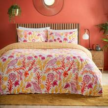 Tropical Reversible Duvet Cover Set Citrus (Includes Pillowcases) - Tangerine Red Color - View 10