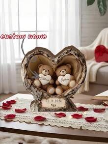 1 Tấm bảng gỗ hình trái tim làm từ rễ cây, khắc tên theo yêu cầu, quà tặng kỷ niệm cho cặp đôi, quà cưới, trang trí nhà cửa, quà kỷ niệm/sinh nhật cho chồng/vợ, thích hợp để trang trí đám cưới, trang trí nhà cửa, quà tặng ngày Valentine, trang trí phòng khách, quà tặng ngày của Mẹ. - Thú vật - Xem 2