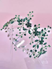 1件水钻花朵发箍，闪亮花环头饰，适合新娘、婚礼、节日、派对、庆典、日常休闲、情人节、新年嘉年华等场合佩戴。 - 紅色 - 查看 17