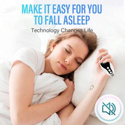 Portable Mini Sleep Device, EMS Handheld Sleep Assistant Device To Improve Sleep, Intelligent Non-Dependent Sleeper Physical To Improve The Quality Of Sleep, USB Charging