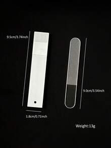 Glass Nail File Stick Box, Foot & Hand Care Callus Remover, Nail Shaping & Polishing Buffing Sticks, Easy To Clean Manicure Tools - Clear - View 9