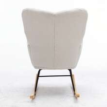Modern Teddy Armchair For Living Room And Bedroom, White, Light Grey. - White - View 9