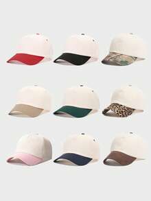1pc Color Block Adjustable Baseball Cap, Outdoor Sun Protection Casual Hat Suitable For Boys And Girls, Spring/Autumn Travel Beach Holiday - Baseball Cap - View 2