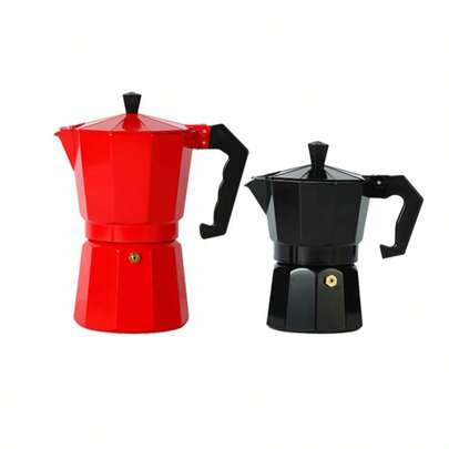 3/6 Cup Italian Moka Pot, Comes With 2 Cleaning Brushes And 2 Coffee Scoops - Stovetop Espresso Maker, Durable Cast Aluminum Coffee Pot, Suitable For Home And Camping (Espresso/Cappuccino/Latte)